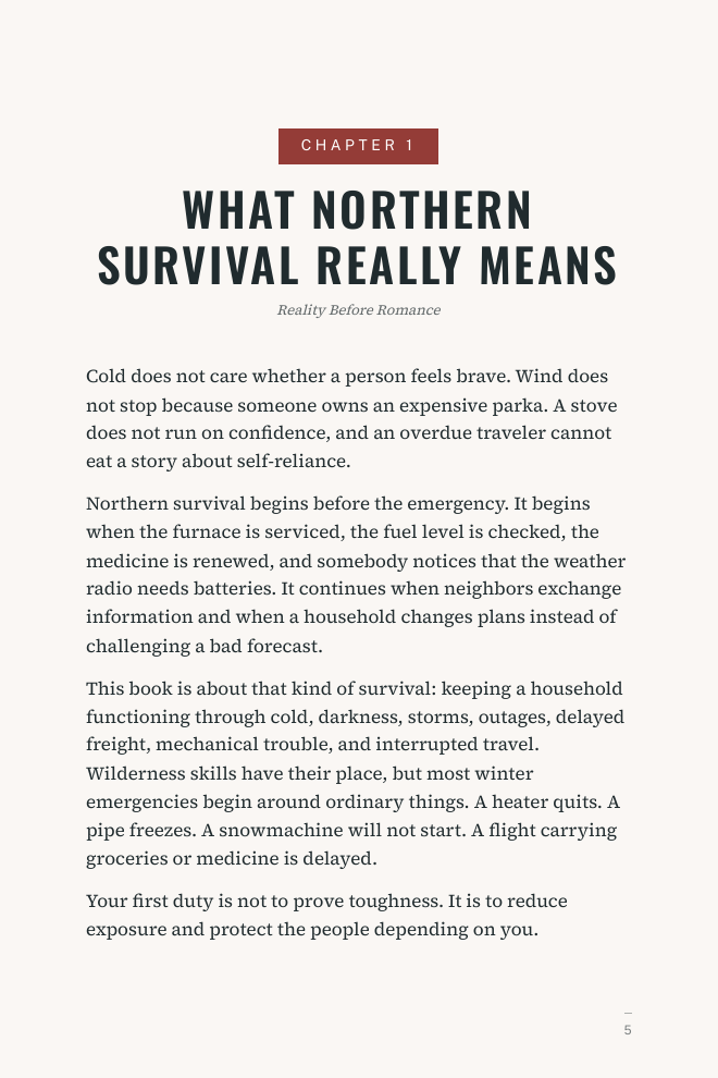 Page 5 — What Northern Survival Really Means